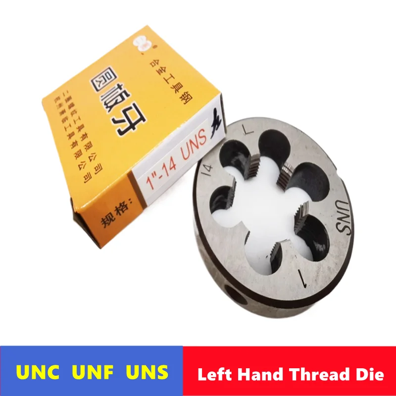 Left hand American die UN/UNC/UNF/UNS/UNF 1/4 5/16 3/8 7/16 1/2 9/16 5/8 3/4 7/8 1-8, thread tool for external thread tapping