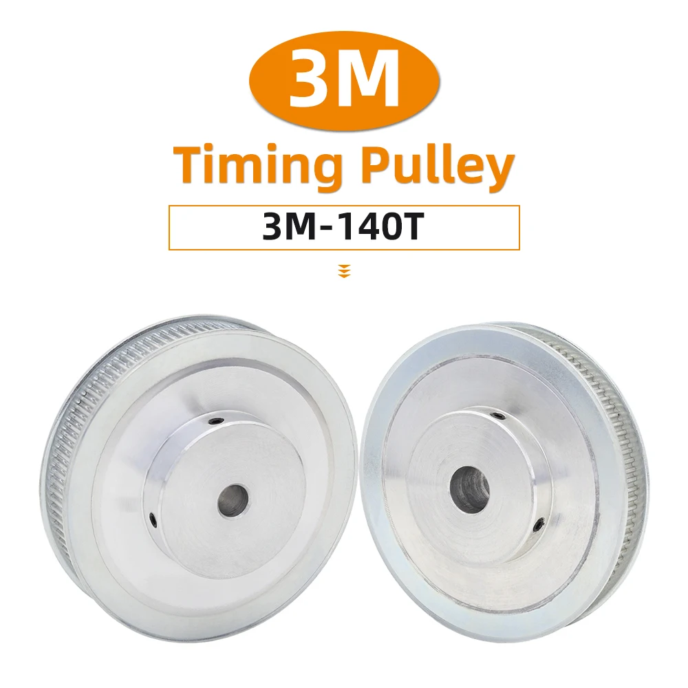 3M140T Electric Motor Pulley BF Shape Pitch 3.0 mm Circle-arc Tooth Alloy Wheels Belt Width 6/10/15mm Bore 5-20 mm140Teeth 140T