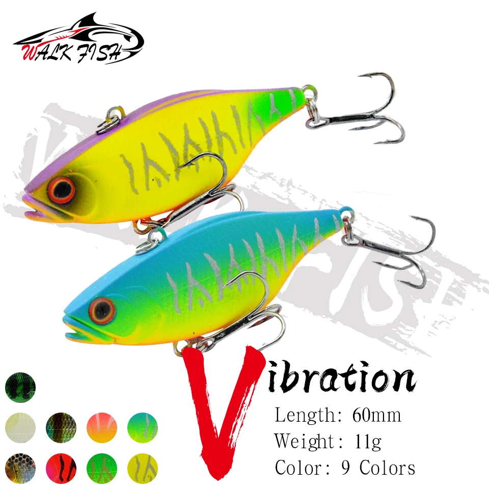 WALK FISH 1PCS 60mm 11g VIB Vollschwimmschicht Kunststoff Hartköder Exportköder Angelköder Angelausrüstung Bionic Kunstköder Meer