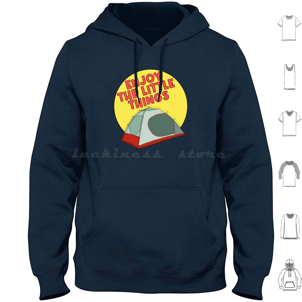 Enjoy The Little Things Hoodie cotton Long Sleeve Enjoy The Little Things Tent Hiking Nature Adventure Mountain Park