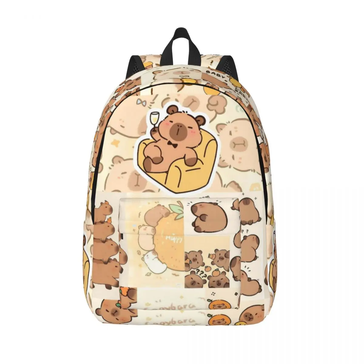

Cute Animal Capybara Cool Backpack Sports High School Work Daypack for Men Women College Canvas Bags