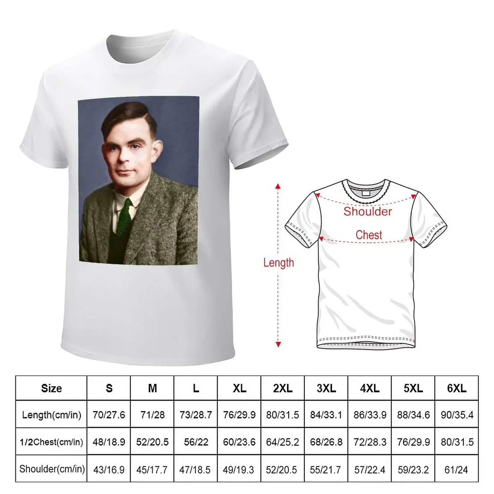 Alan Turing T-shirt cute clothes animal prinfor boys Men's cotton t-shirt