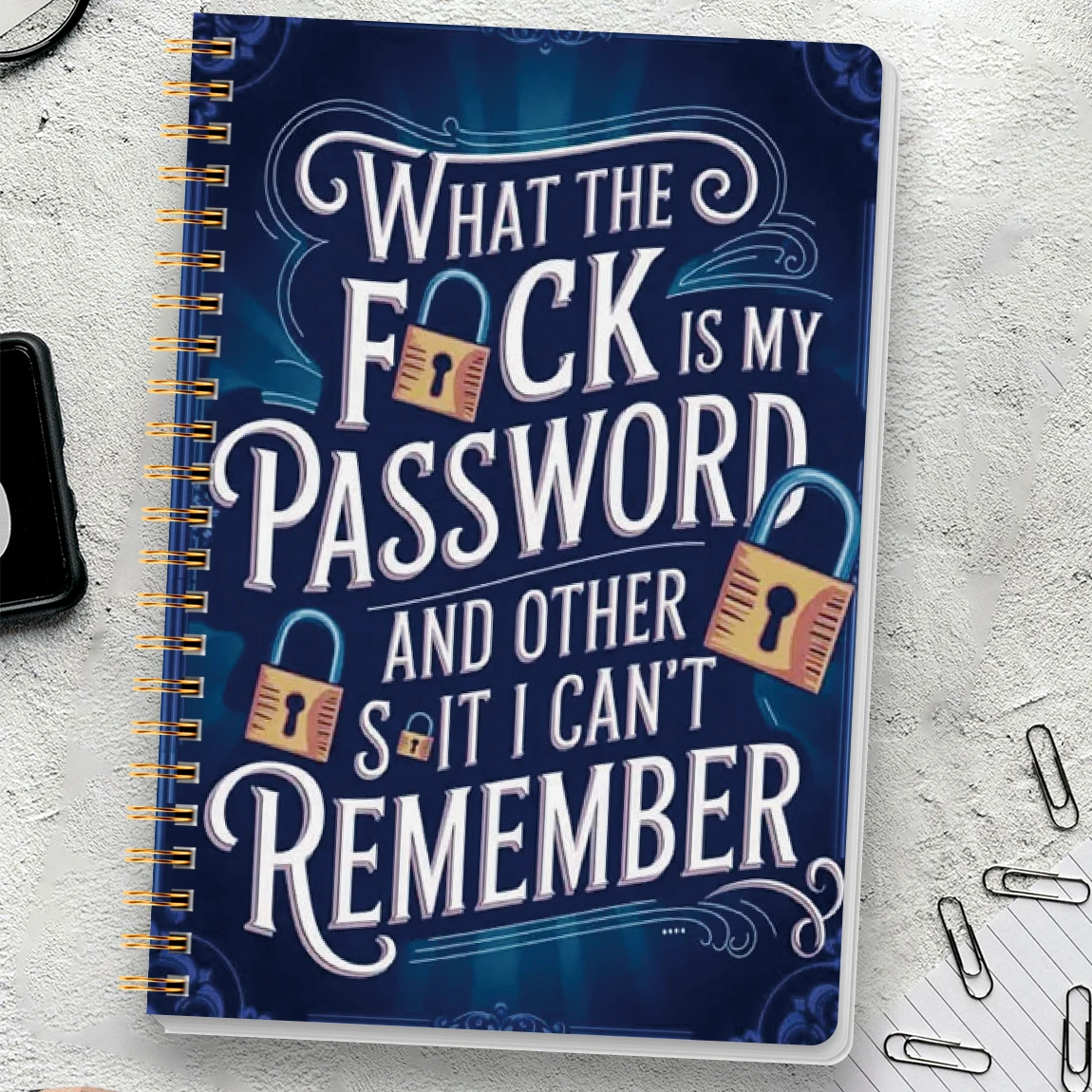 Libro delle password A5, organizer per account Internet e accesso al sito web, sezione delle note, diario delle password perfetto per la gestione della sicurezza informatica