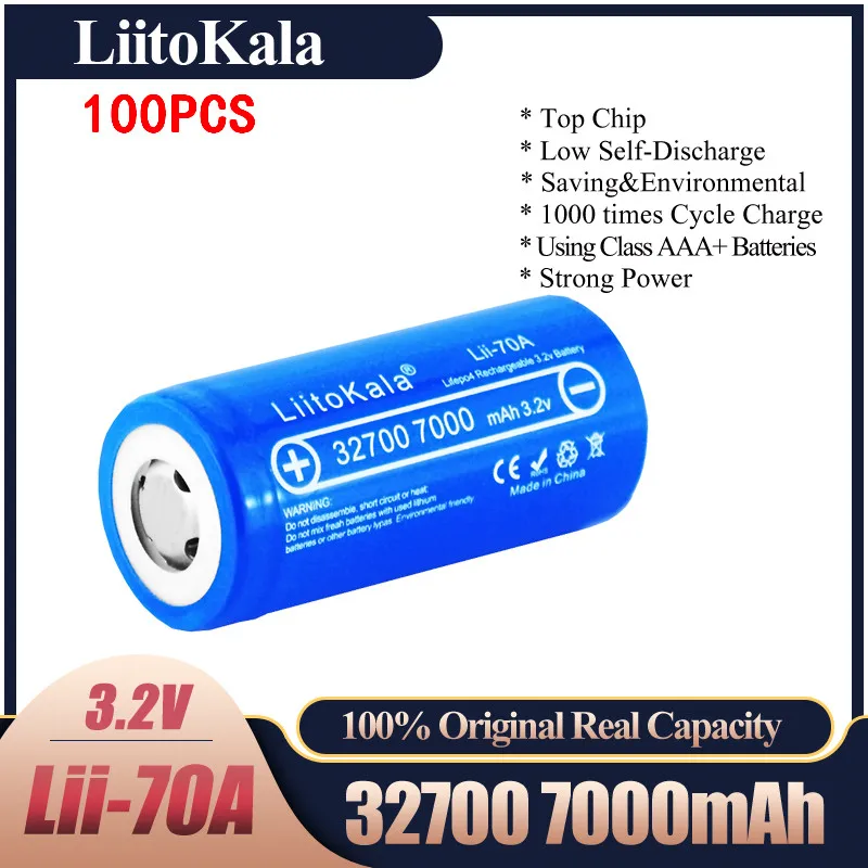 

Wholesale LiitoKala lii-70A 3.2V 32700 7000mAh 6000mAh LiFePO4 Battery 35A Continuous Discharge Maximum 55A High power battery