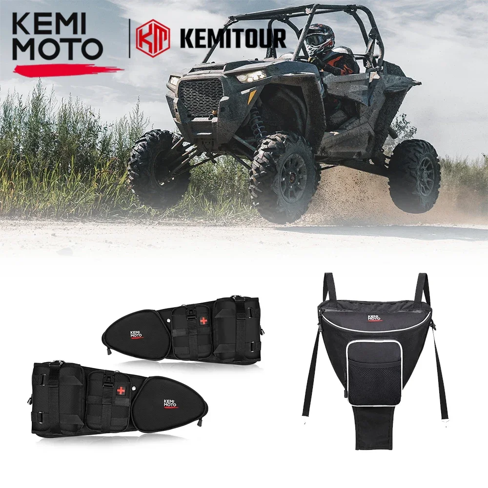 

KEMIMOTO UTV Door Side Tool Bag Compatible with Polaris RZR XP 1000/4 1000/ Turbo/ Turbo S/ 900/570 2014-2023 Center Storage Bag