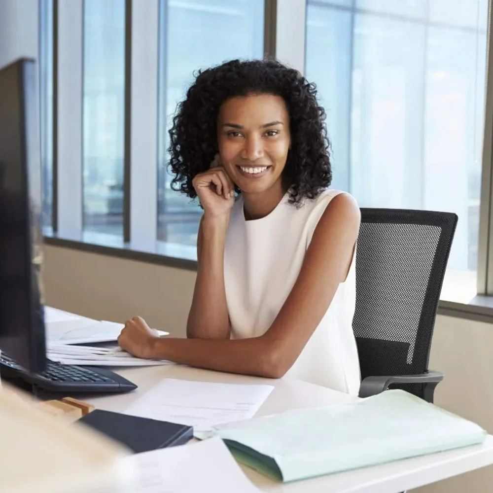 Cadeira de mesa ergonômica para casa e escritório, cadeira giratória do computador, apoio lombar executivo