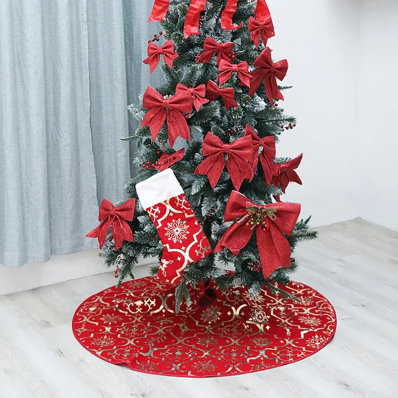 2024 Christmas Tree Decoration Two-Piece Home Living Room Christmas Tree Decoration Tree Skirt And Sock Christmas Decorations