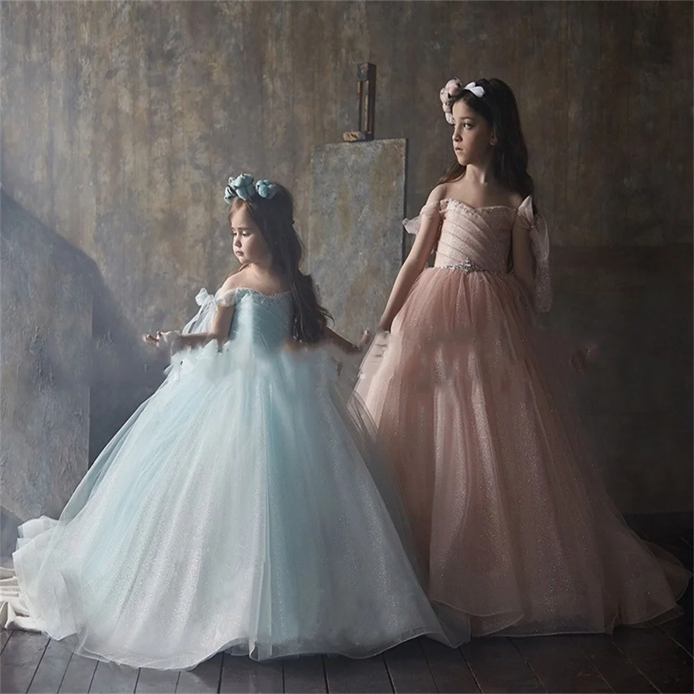 

Flower Girl Dresses Fluffy Sleeveless Floor Length First Communion Piano Formal Wear Gown Formal Wear Events