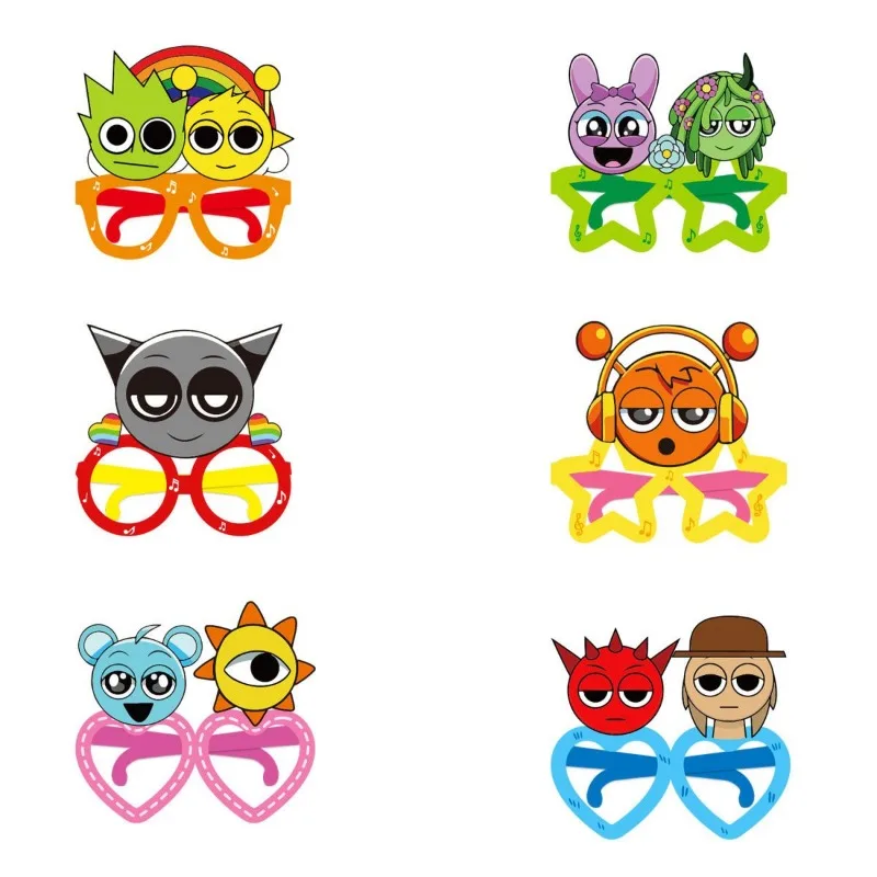 Sprunki Felt Masks Cosplay Birthday Party Decoration Games Mask Kids Costume Dress Up Masquerade Supplies Boys Girls Kawaii Gift