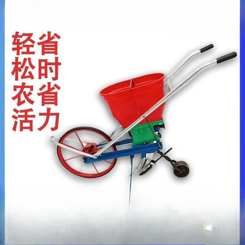 

Small Multifunctional Hand Push Corn Planter Fine Sowing Fertilizer Machine, Peanut Soybean Rapeseed Sesame Sowing