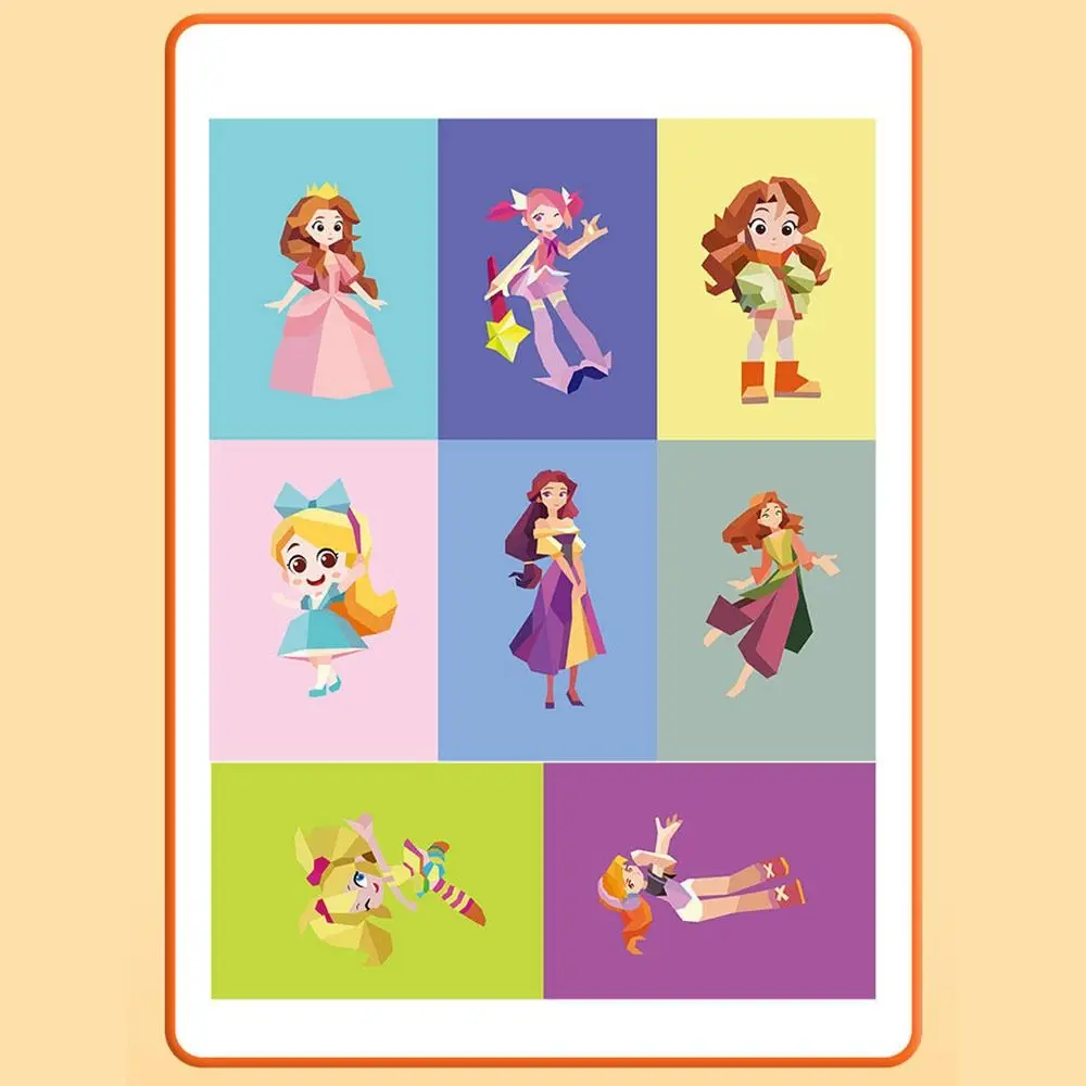 جديد 3D هندسية الكولاج ملصق كتاب تنوعا الحيوانات اليدوية ملصق DIY ملصقات الأميرة الأطفال #5