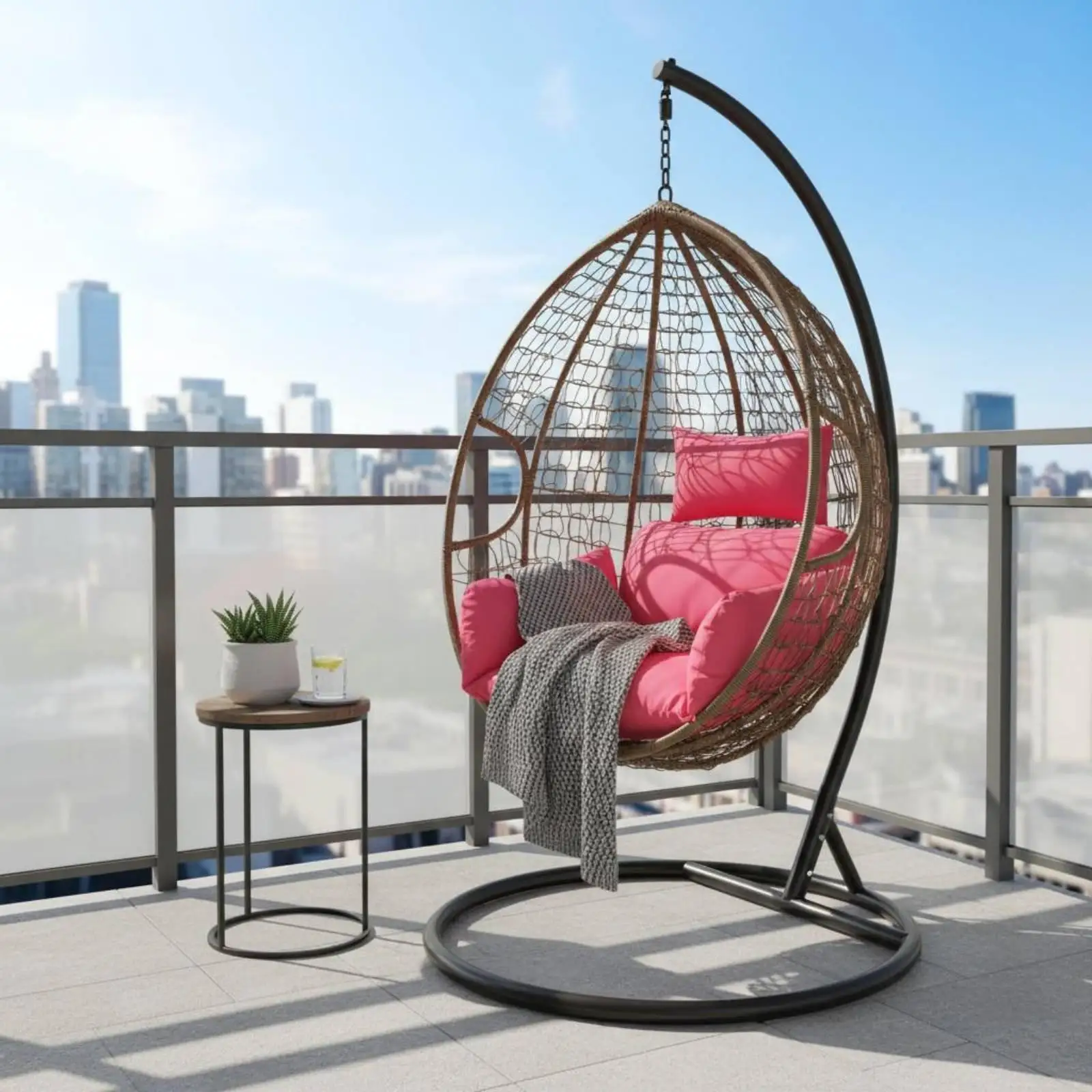 Detachable Cushion Cover Seat Pad for Hanging Chair Egg Chair Garden Lounger Ergonomic Indoor Home Decoration - view 5