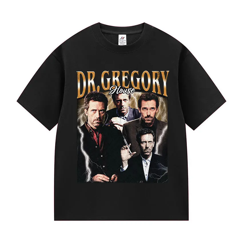 Dr Gregory House Md Funny Meme Tee Shirt Men's Women Vintage High Quality Fashion T-shirt summer 100% Cotton Oversized T Shirts image 2