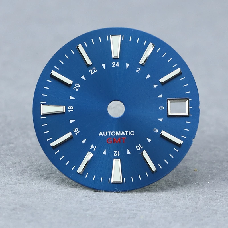 

28.5mm High quality Sunburst GS MOD GMT dial for NH34 MOVEMENT BGW9 lume