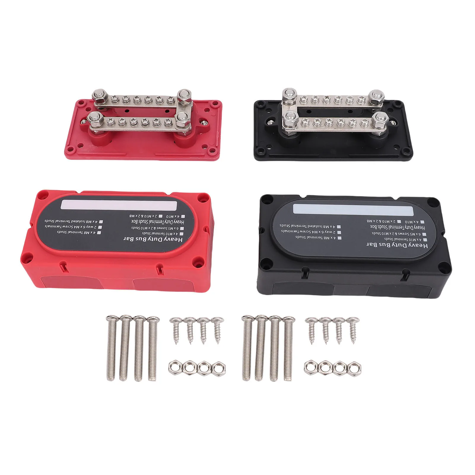 

48V Bus Bar Bus Bar 12 Screws Terminal M8 Studs 48V 150A Power Distribution Block Bus Bar for Automotive Marine RV Yacht