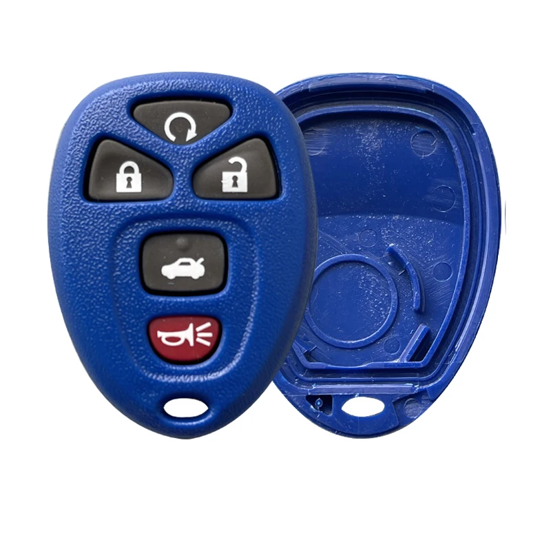 Blue/Red Remote Car Entry Keyless Key Shell Case Fob For Buick For Chevrolet GMC 5 Buttons Trunk