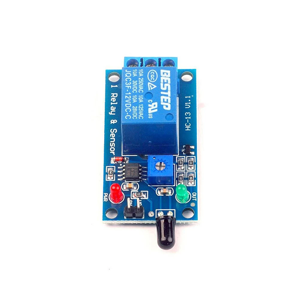 

1 Channel 5V 12V Flame Detection Sensor Module Fire Alarm Sensor Relay Module Infrared Receiver Relay Module for Arduino