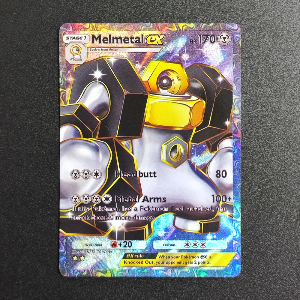 

Коллекционная карта Pokemon TCG DIY: Melmetal EX B1 Mega Rising STAGE1, суперредкая, классическая, аниме-карта для игры, игрушка
