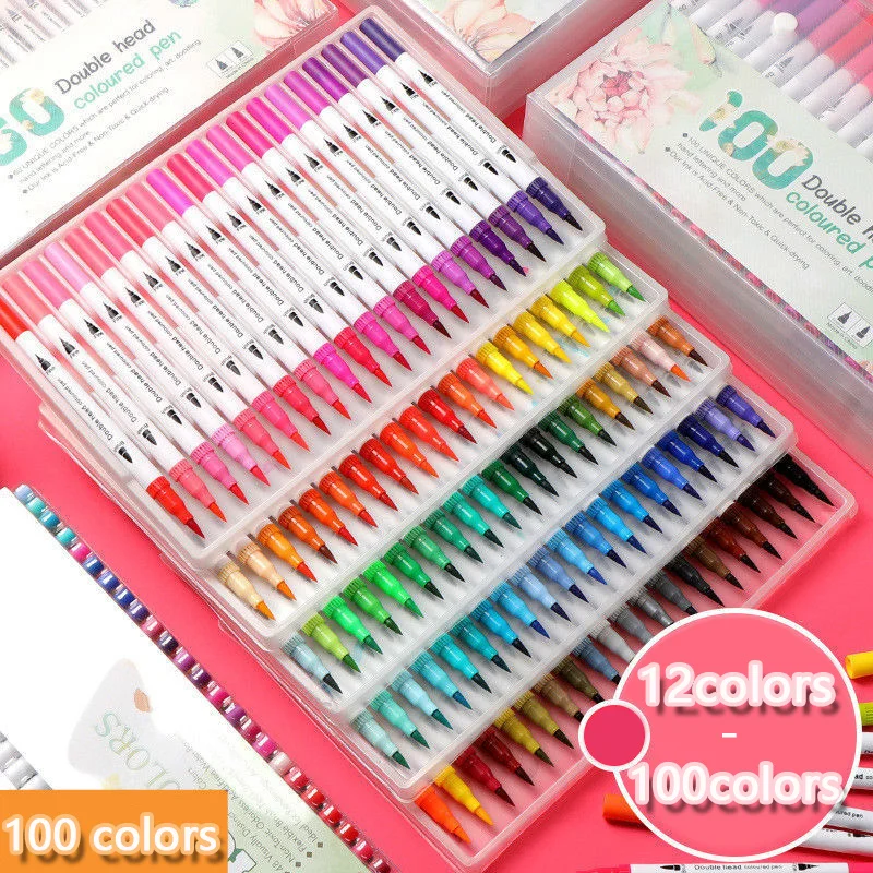 

168 Pcs Double Headed Marker Color Marker Set Highlighter Art Painting Sketch Graffiti Watercolor Stationery