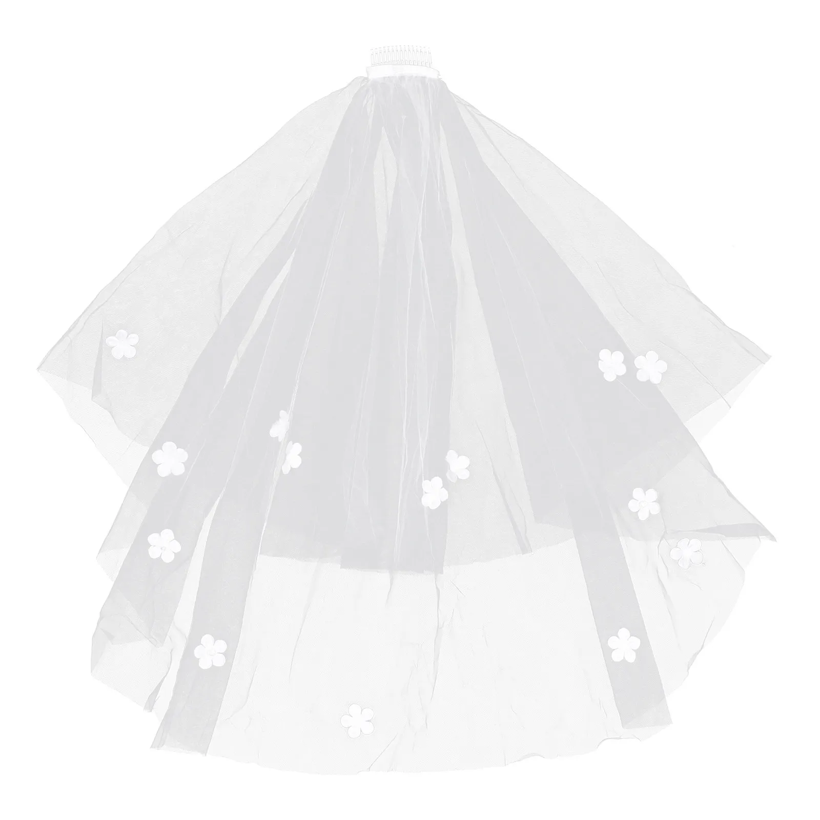 

1 шт. Романтическая элегантная фата невесты, декоративный аксессуар для волос, привлекательный элемент для свадебной церемонии и девичника