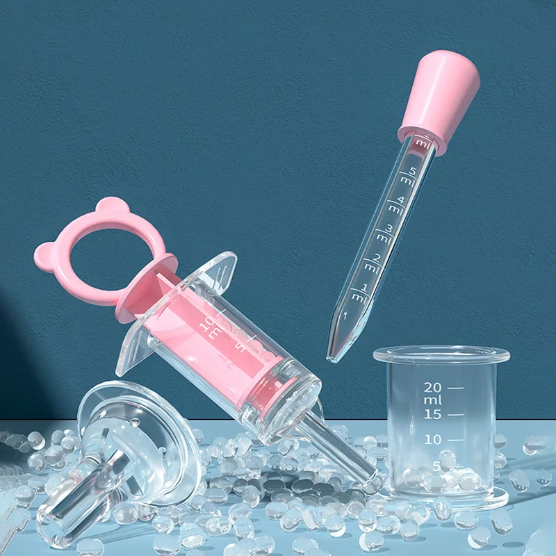 Portable Infant Baby Dropper Type Feeder Safety Anti-Choke Silicone Pp Syringe Type BPA-Free Toddler Medicine Feeder Storage Box