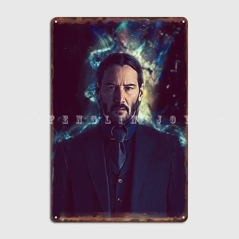 Keanu Reeves Poster, Metallplakette, Kino, Wohnzimmer, Küche, Design, Wanddekoration, Blechschild, Poster
