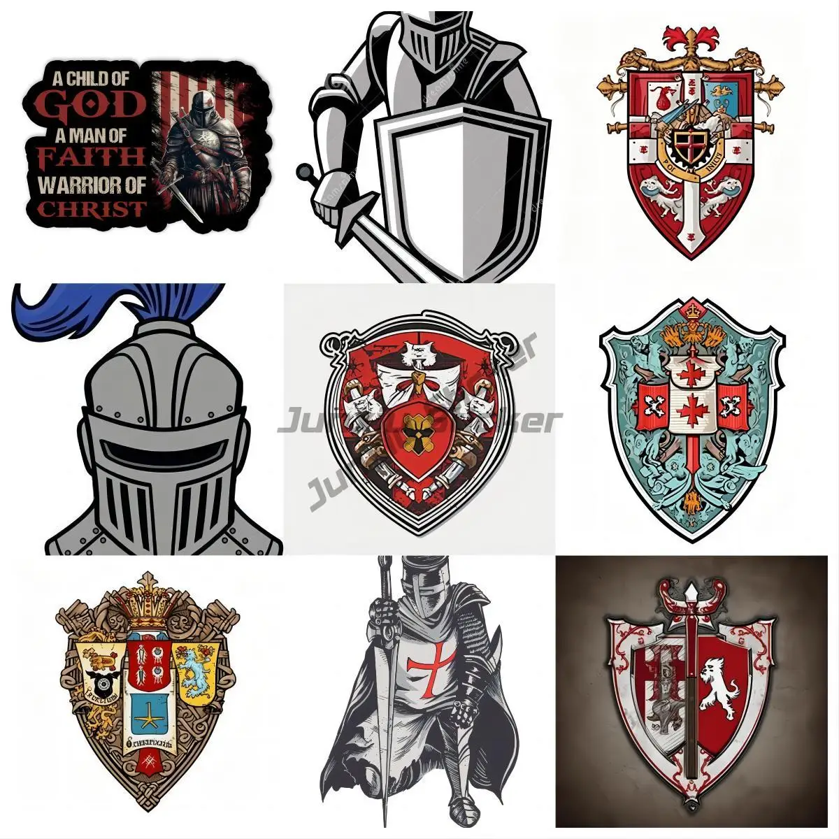 Knight Templar Vinyl Waterproof Stickers Laptop Accessories Stickers