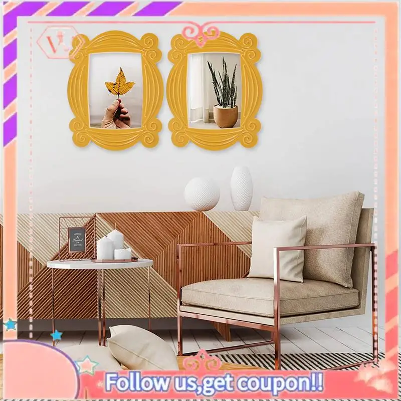

Upgraded Handmade Monica Door Frame Wood Yellow Photo Frames Collectible Home Decor Collection Cosplay Gift