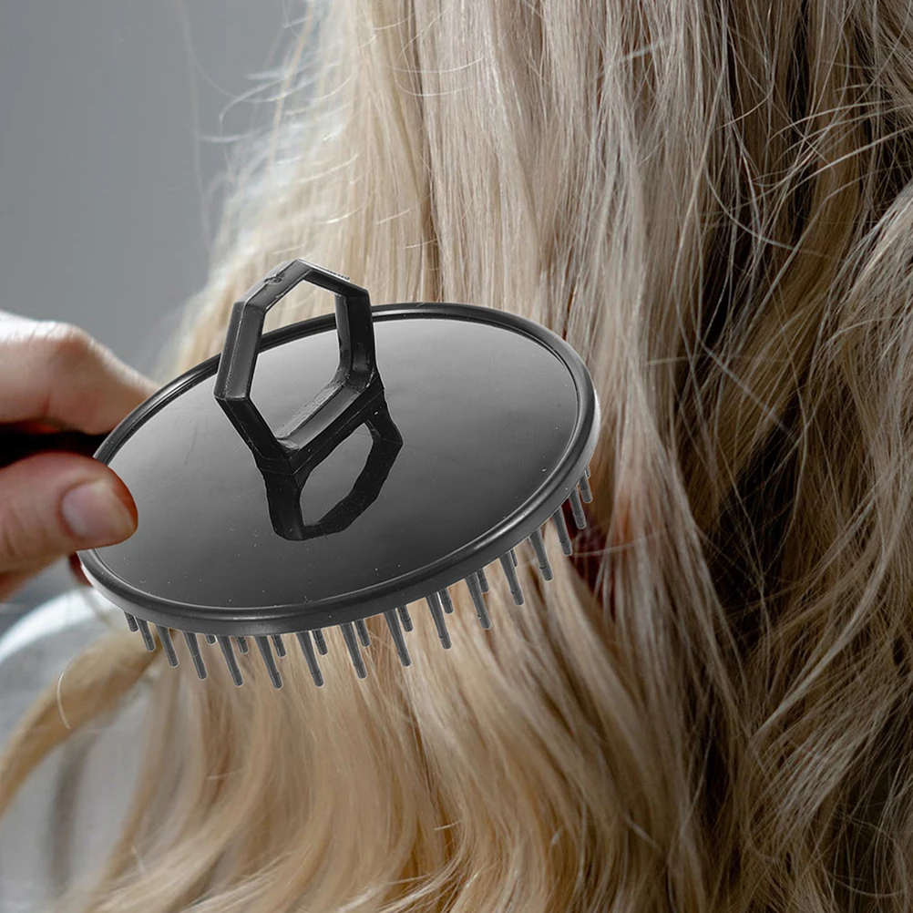 

5 шт. щетка для шампуня портативный мытье волос круглый отшелушивающий крем для кожи головы удаление черной перхоти