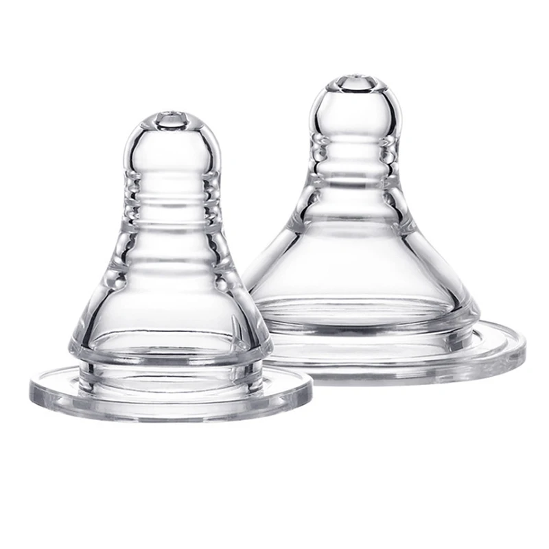 Natural Flexible Soft Silicone Pacifier Nipple Replacement Feeding Milk Bottle - For Daily Use