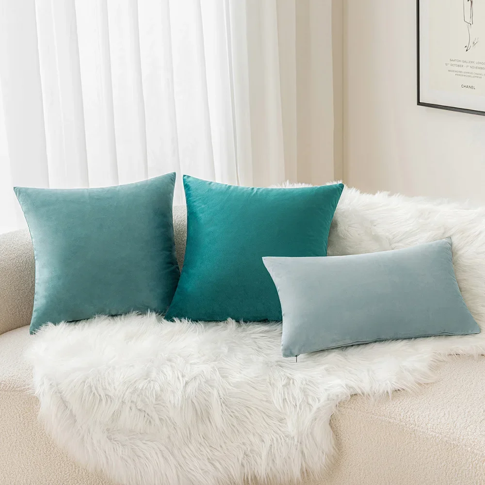 

30X50/45X45/50X50CM Velvet Throw Pillow Cover Nordic Simple Stamping Waist Cushion Cover Decor Home Decorative Pillowcase