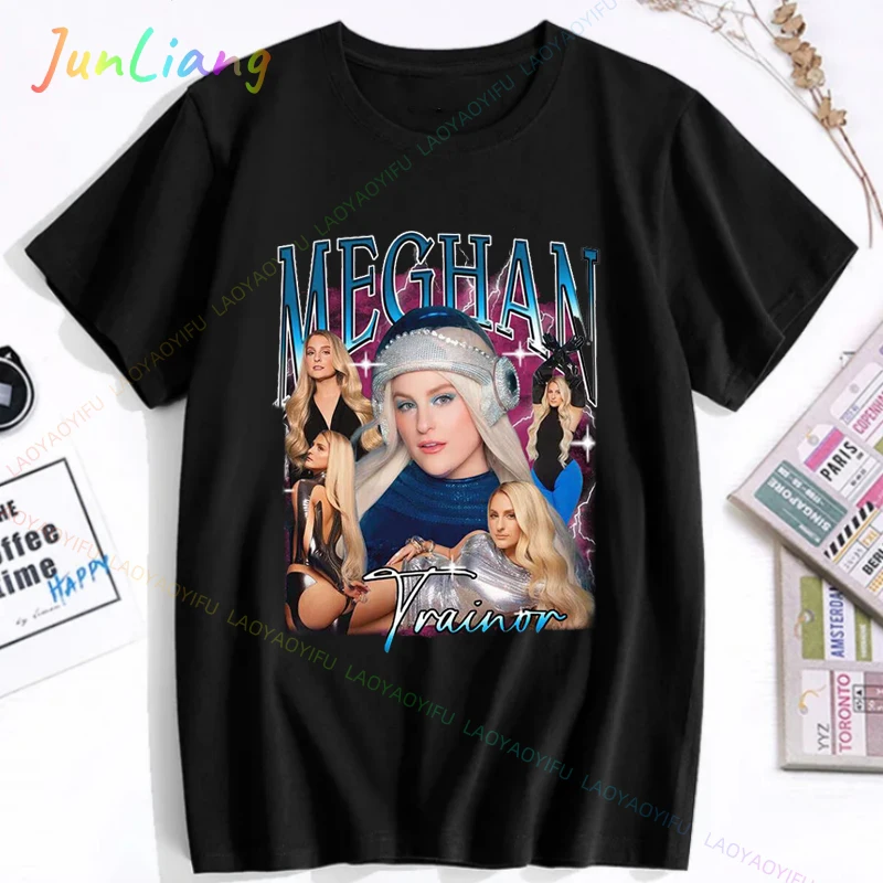 

Meghan Music Trainor Топ Y2k Одежда для женщин Мужская мода Крутые фанаты Подарок Женская одежда Хип-хоп Винтажные футболки Гот