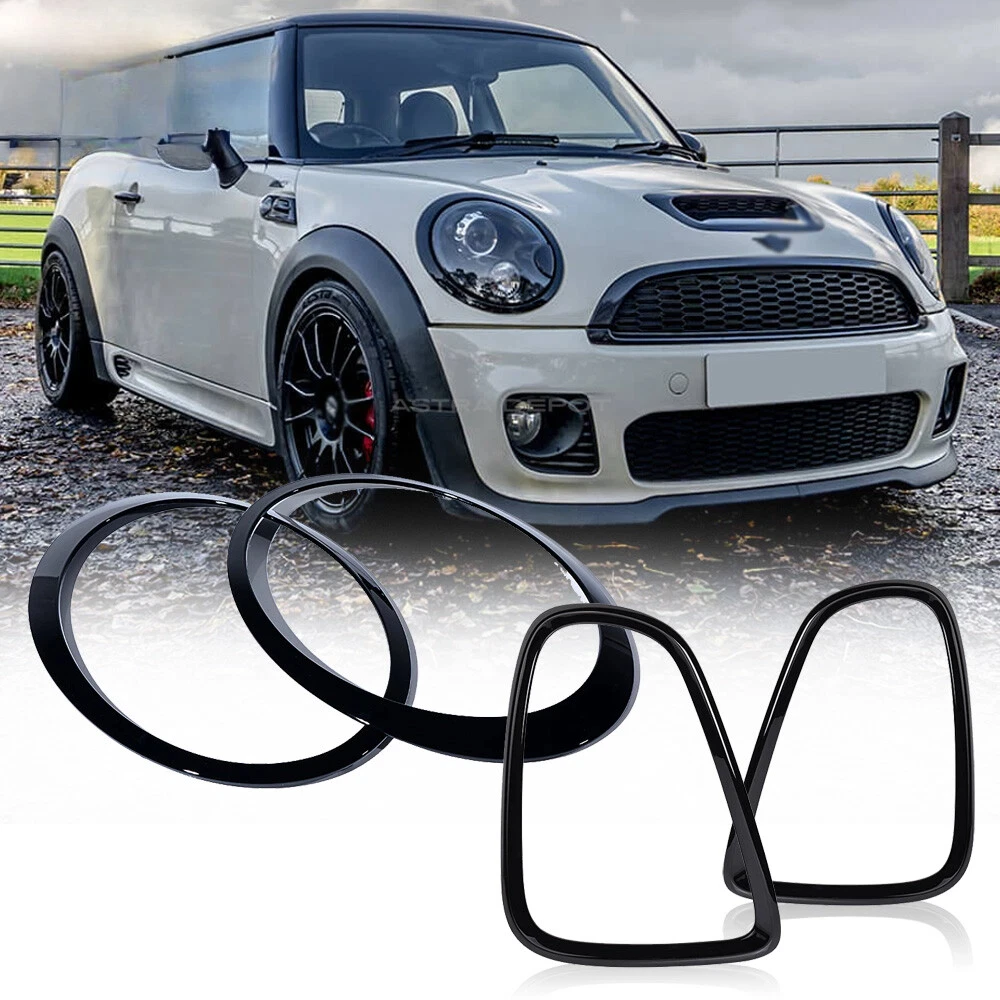 

4 шт./2 шт. глянцевая черная фара, задняя крышка, накладки, замена рамки для Mini R56 R57 R58 R59 Cooper S JCW 2007-2015 гг.