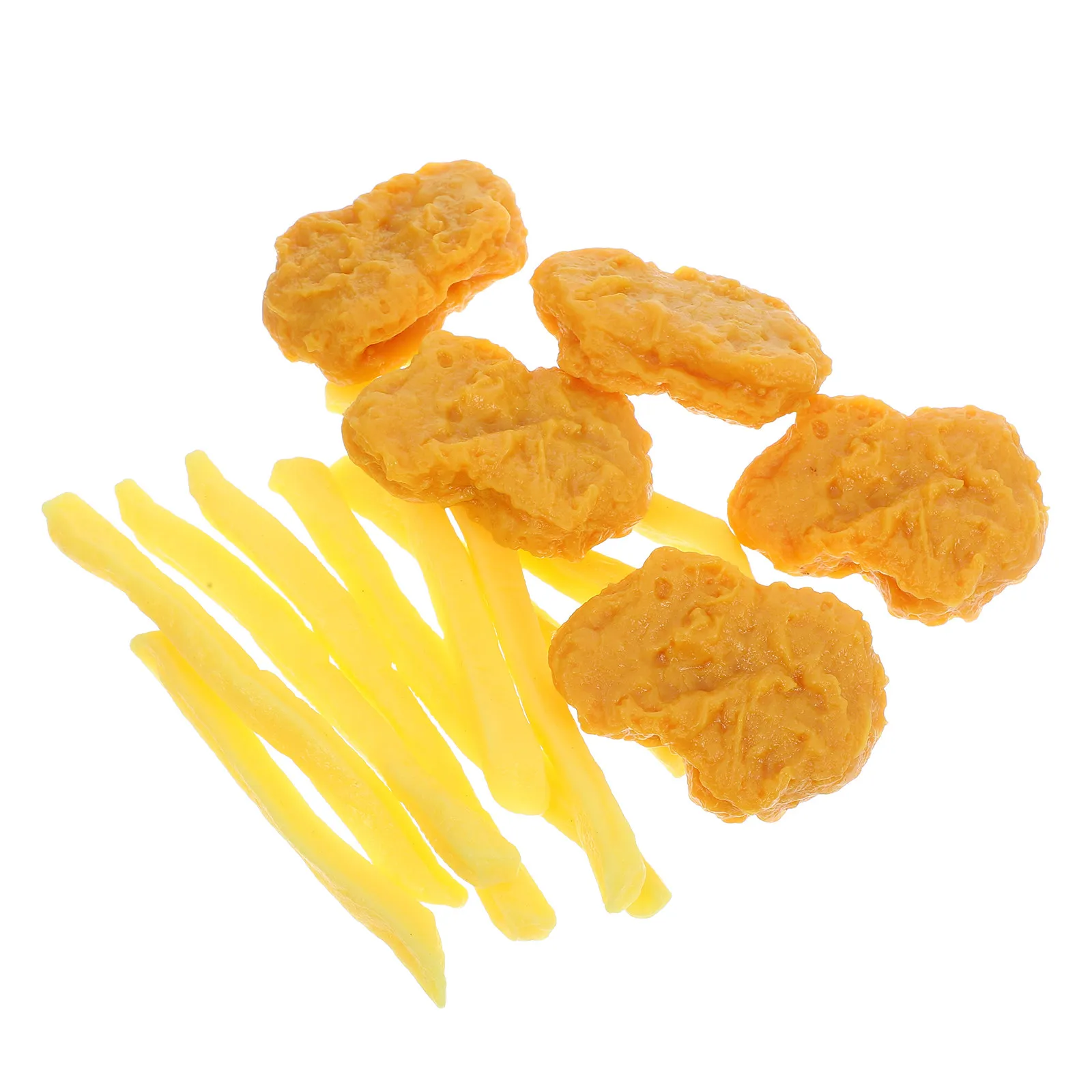 

1Set Artificial Chicken Nuggets Fries Set Realistic Food Decor for Photo Props Tabletop Display Kitchen Ornament Home Decoration