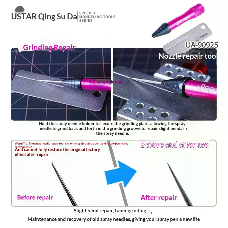 

Precision Airbrush Needle Revamp Kit - Tapered Shaping & Micro-Curve Correction Device for Enthusiast Modelling