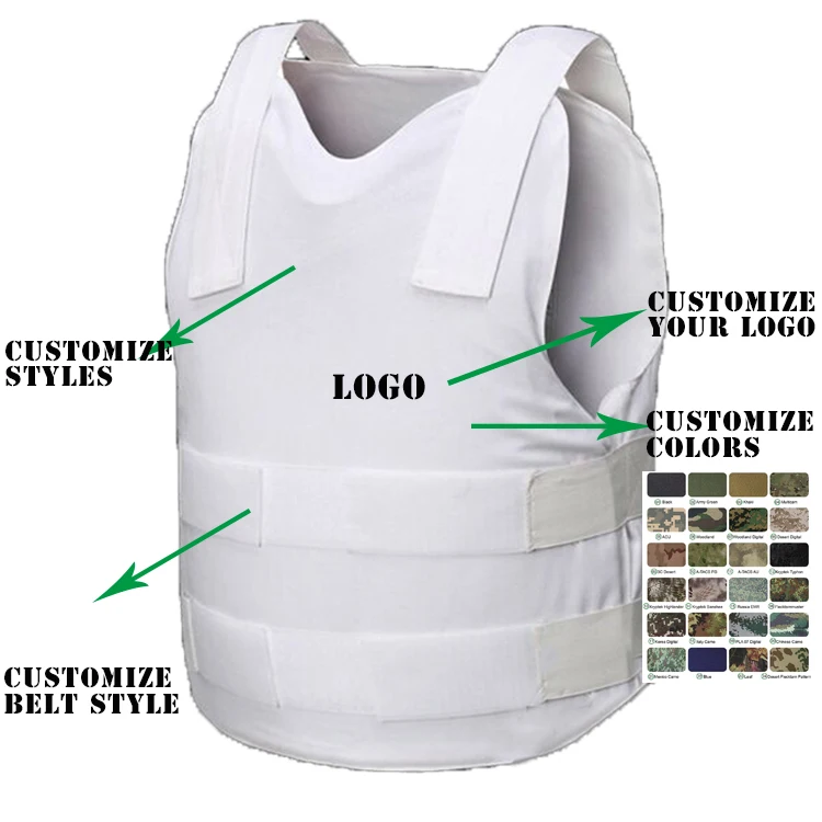 Gujia Designer Inner Wear Vest Ultralicht Wit Opvouwbaar Covert Verborgen Steekwerende Plate Carrier Vest