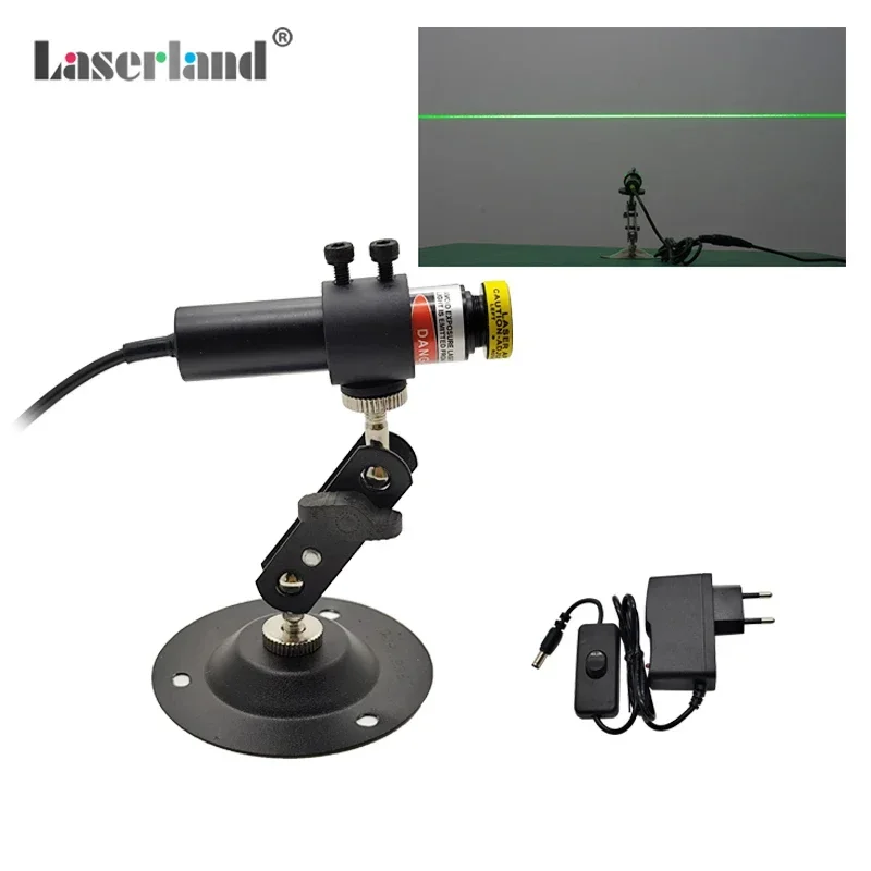 Imagem -02 - Projetor Gerador Verde Focalizável 532nm Módulo de Linha Laser Serragem Marcenaria Pântano Casa Assombrada Efeitos de Iluminação 18 mm