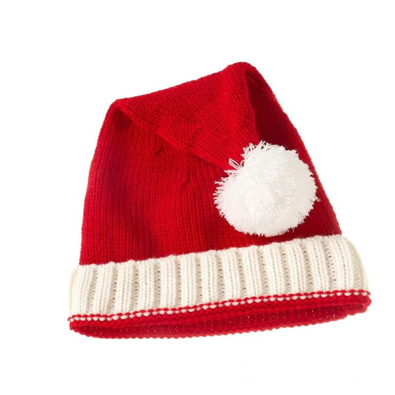 Winter Moeder Baby Ouder Kind Gebreide Muts Vakantie Jurk Kerstman Warme Wollen Muts Vrouwelijke Emmer Hoed Hoeden voor Vrouwen Bastet Skullies