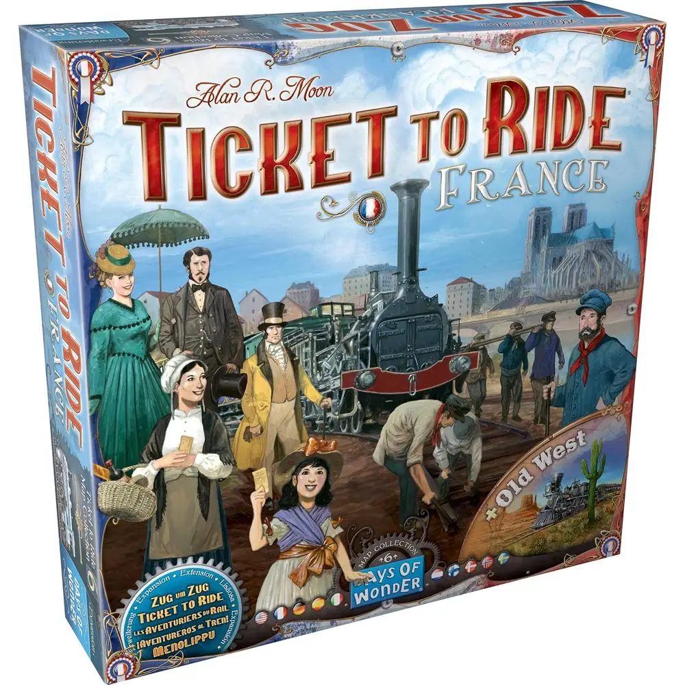 

Набор дополнений Asee Ticket to Ride + Old West Board Game Expansion - стратегическая игра с железнодорожными маршрутами, семейная игра для детей и взрослых, от 8 лет.