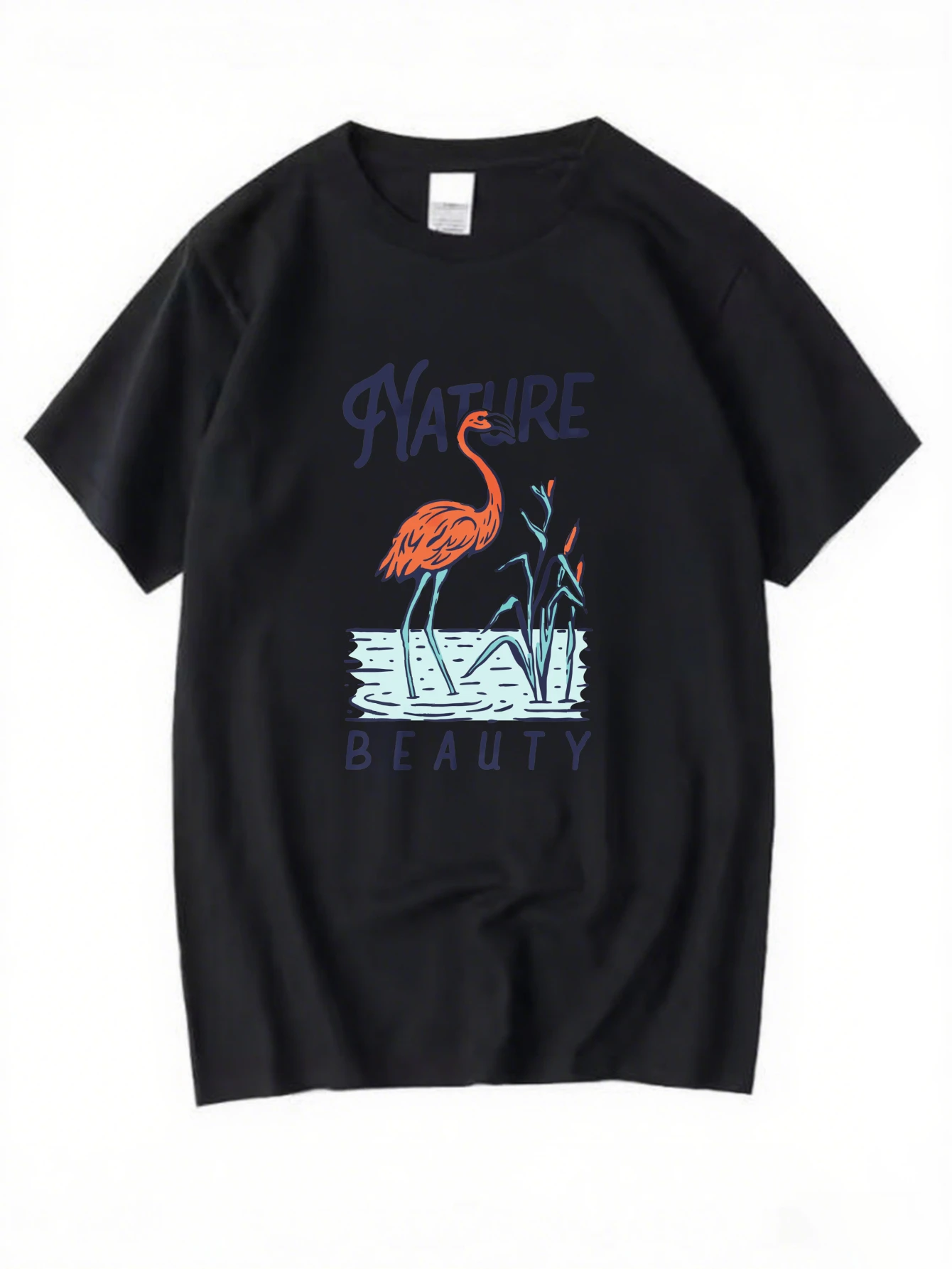 

Retro Black Crow Graphic T-Shirt for Men, Gothic Style Short Sleeve Tee, Casual Crow Bird Print Tops