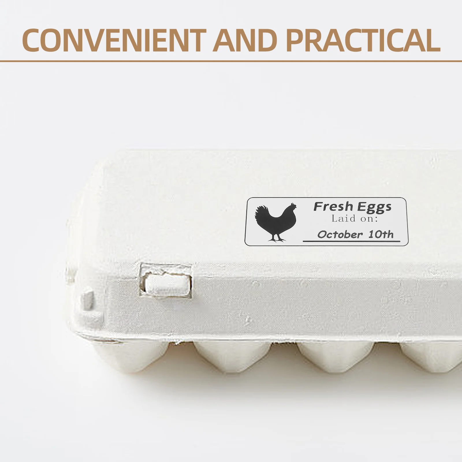 

Egg Stickers Farm Fresh Eggs Produce Dates Practical Self Adhesive Packaging Solution Egg Produce Dates Label