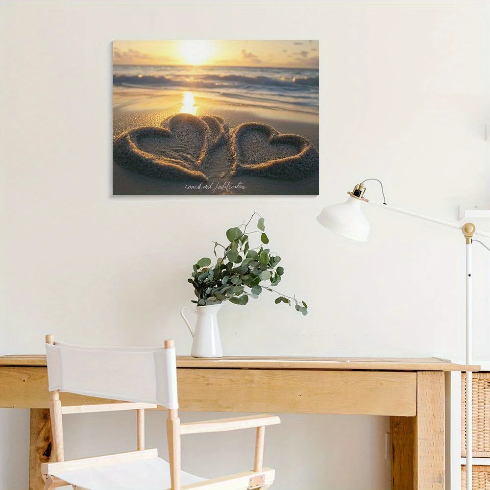 Creatieve liefde thema canvas schilderij waterdichte badkamer slaapkamer kantoor woonkamer wanddecoratie woondecoratie met frame