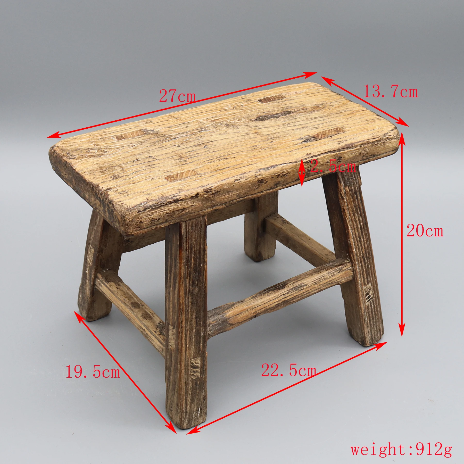 Old Chinese Kitchen Stool, Mini Bathroom Functional Bench, Kids Chair