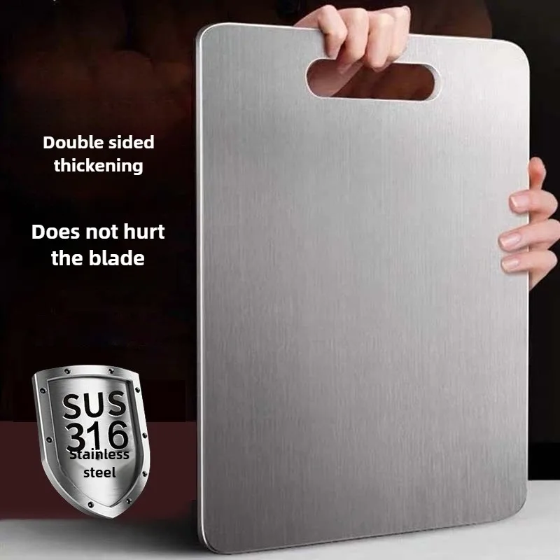 

316 stainless steel anti-mold double-sided cutting board, household kitchen fruit cutting board