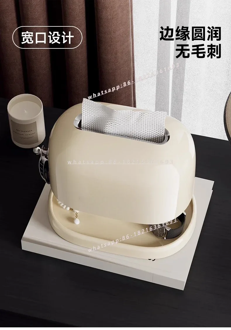 

2006GOOD Light Luxury Tissue Box, Bedroom Desktop Creative Simple Pumping Carton