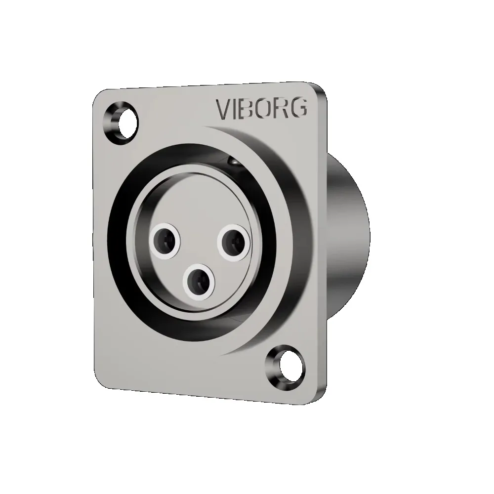 New Viborg CF203R CM203R Pure Copper Rhodium Plated XLR 3pin Male Female Panel power mount Socket XLR Plug Connector Socket Jack