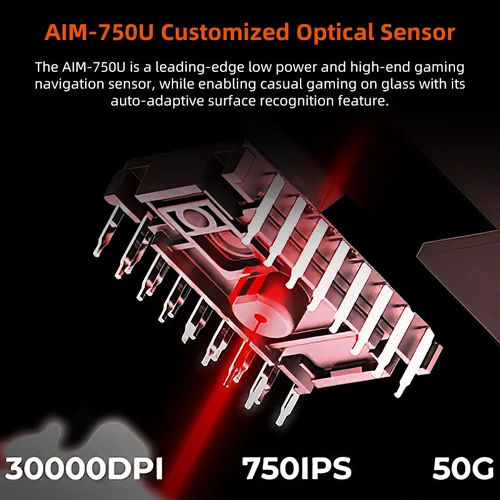Imagen 2 del producto Dareu A980ProMax 8Khz Ratón inalámbrico con cable Tri-Mode AIM-750 30000 DPI Pantalla TFT recargable para PC portátil Gamer