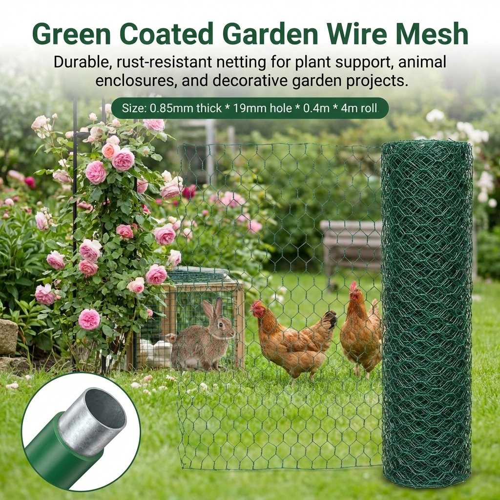 Hexagonal Galvanized Wire Netting Mesh Flexible Chicken Fence Garden Plants Flower Protector Nets Floral Arrangements DIY Crafts