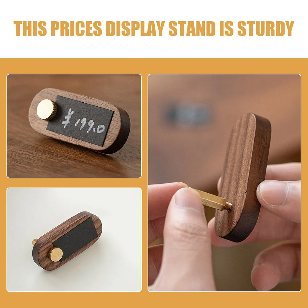 Mini Wooden Prices Display Sign Chalkboard Stand Tabletop Retail Pricing Display Holder for Cake Shop Vendor Wedding Reception