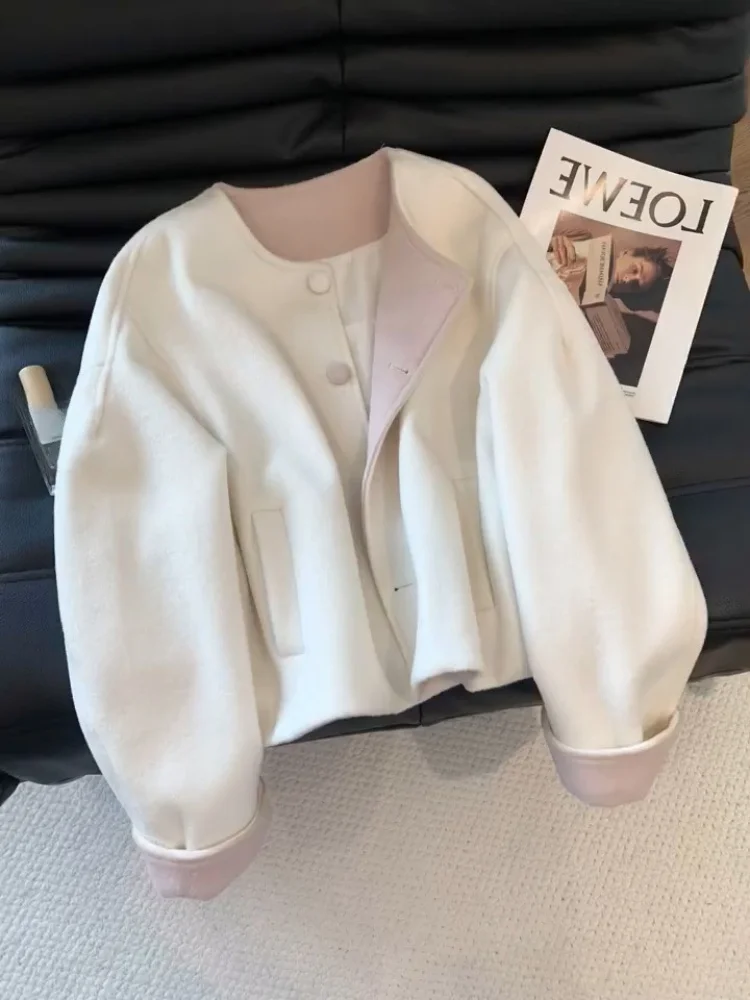 

Антивозрастная шерстяная куртка для женщин в стиле Эле Хепберн, осенне-зимняя модная теплая верхняя одежда на пуговицах